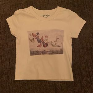 john galt//brandy butterfly cropped shirt